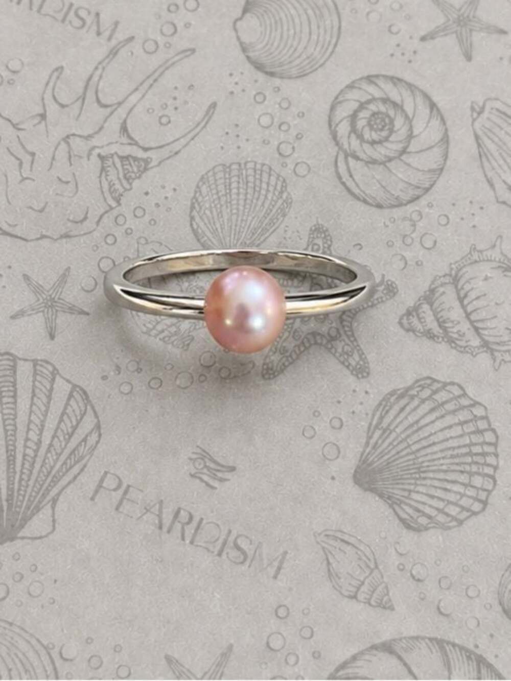 Pink pearl ring